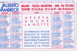 Calendarietto - Farmacia - Alberto Ambreck - Milano - Anno 1997 - Petit Format : 1991-00