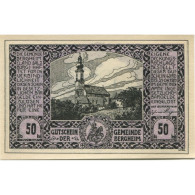 Billet, Autriche, Bergheim, 50 Heller, Champs 1920-10-31, SPL, Mehl:FS 82Ia - Austria