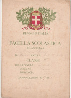 PAGELLA SCOLASTICA 1927 (XT2653 - Diplomi E Pagelle