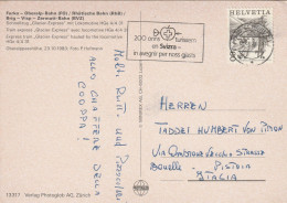 CARTOLINA SVIZZERA 1987 TIMBRO TARGHETTA (XT3132 - Lettres & Documents