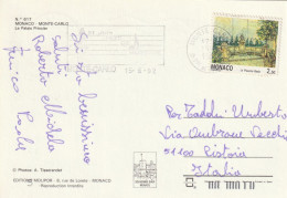 CARTOLINA 1992 MONACO TIMBRO TARGHETTA (XT3093 - Lettres & Documents