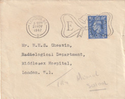 LETTERA 1947 UK TIMBRO TARGHETTA (XT3078 - Covers & Documents
