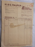 Rechnung - H & G. Raufer Tabakpfeifenfabrik - Bürgel - 1900 – 1949