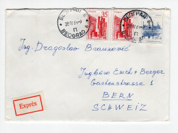 1964. YUGOSLAVIA,SERBIA,BELGRADE,EXPRESS COVER TO SWITZERLAND - Segnatasse