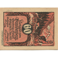 Billet, Autriche, Brandenberg, 60 Heller, Cerf 1920-12-31, SPL, Mehl:FS 99a - Autriche