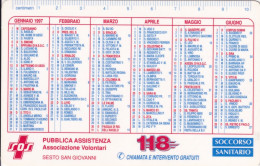 Calendarietto - SOS - Pubblica Assistenza - Associazione Volontaria 118 - Sesto San Giovanni - Anno 1997 - Petit Format : 1991-00