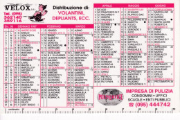 Calendarietto - Velox - Distribuzione Di Volantini - Anno 1997 - Petit Format : 1991-00