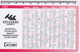 Calendarietto - Titanedi - Tuttufficio - Repubblica Di San Marino - Anno 1997 - Petit Format : 1991-00