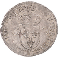 Monnaie, France, Charles IX, Douzain Aux Deux C, 1573, Lyon, TTB+, Billon - 1560-1574 Karl IX.