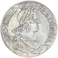 Monnaie, France, Louis XIV, Écu à La Mèche Courte, 1645, Paris, TTB+, Argent - 1643-1715 Luis XIV El Rey Sol