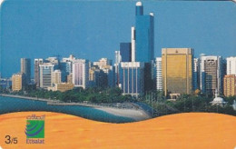 U.A.E.(chip) - Abu Dhabi City, CN : 0215(black), Used - Emirats Arabes Unis