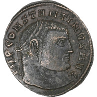 Constantin I, Follis, 313, Siscia, Bronze, TTB+, RIC:229 - L'Empire Chrétien (307 à 363)