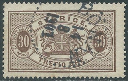 1874-96 SVEZIA USATO FRANCOBOLLI DI SERVIZIO 30 ORE D. 13 - RB24-2 - Dienstzegels