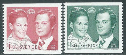 1976 SVEZIA NOZZE DI RE CARLO XVI GUSTAVO MNH ** - RB4-5 - Neufs