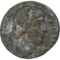 Constantin I, Follis, 336-337, Constantinople, Bronze, TTB+, RIC:137 - L'Empire Chrétien (307 à 363)