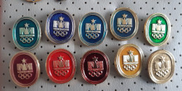 Olympic Games Moscow 1980 Yugoslavia 10 Different Pins - Olympic Games