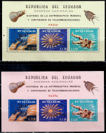 ECUADOR 1966 SPACE MI No BLOCK 16-17 MNH VF!! - Amérique Du Sud