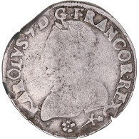 Monnaie, France, Charles IX, Teston Au Deux K Couronnés, 1575, Bayonne, TB - 1560-1574 Charles IX