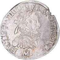 Monnaie, France, Henri III, Teston, 3e Type Au Col Fraisé, 1576, Toulouse, TTB - 1574-1589 Heinrich III.