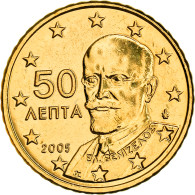 Grèce, 50 Euro Cent, Eleftherios Venizelos, 2005, Golden, SPL, Or Nordique - Grèce