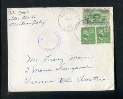 "USA" 1949, Brief Mit "ZENSUR" (Oesterreichische Zensurstelle) Nach Wien (A0003) - Covers & Documents