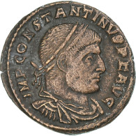 Constantin I, Follis, 310-313, Arles, Bronze, TTB+, RIC:873 - L'Empire Chrétien (307 à 363)