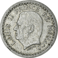 Monnaie, Monaco, Louis II, Franc, Undated (1943), TB+, Aluminium, KM:120 - 1922-1949 Louis II
