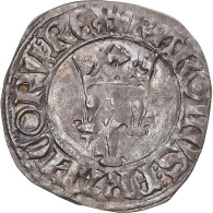 Monnaie, France, Charles VI, Gros Florette, 1389-1419, Rouen, TTB+, Billon - 1380-1422 Charles VI The Beloved