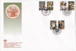 UNO NEW YORK  Trio-FDC 6, Teilhabe Für Senioren, 1993 - FDC