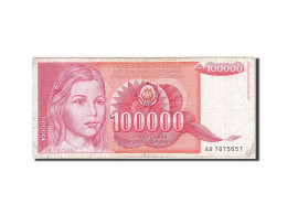 Billet, Yougoslavie, 100,000 Dinara, 1989, 1989-05-01, TB - Yougoslavie