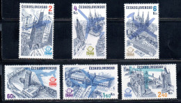 CZECHOSLOVAKIA CECOSLOVACCHIA 1976 AIR POST MAIL AIRMAIL PRAGA 78 INTERNATIONAL EXHIBITION STAMP COMPLETE SET SERIE MNH - Luftpost