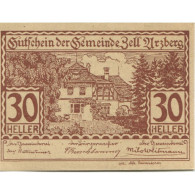 Billet, Autriche, Zell Arzberg, 30 Heller, Ferme 1920-12-31, SPL, Mehl:FS 1273a - Austria