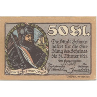 Billet, Autriche, Schwaz, 50 Heller, Château 1920-12-31, SPL, Mehl:FS 983a - Autriche