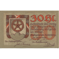 Billet, Autriche, Rattenberg, 30 Heller, Blason 1920-12-31, SPL Mehl:FS 821I - Austria