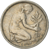 Monnaie, République Fédérale Allemande, 50 Pfennig, 1949, Karlsruhe, TTB+ - 50 Pfennig