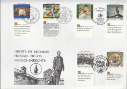 UNO NEW YORK  Trio-FDC 595-596, G 180-181, W 96-97, Menschenrechte, 1989 - FDC