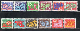 CZECHOSLOVAKIA CECOSLOVACCHIA 1971 1972 POSTAGE DUE STAMPS TAXE SEGNATASSE COMPLETE SET SERIE COMPLETA MNH - Postage Due