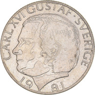 Monnaie, Suède, Carl XVI Gustaf, Krona, 1981, SUP, Cupronickel Plaqué Cuivre - Suède