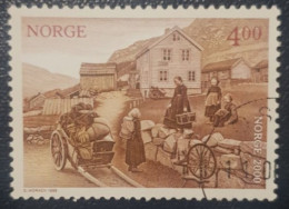 Norway 4Kr Millennium Stamp - Gebruikt