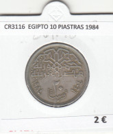 CR3116 MONEDA EGIPTO 10 PIASTRAS 1984 MBC - Autres – Afrique