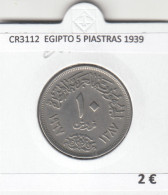 CR3112 MONEDA EGIPTO 5 PIASTRAS 1939 MBC  - Other - Africa