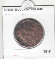 CR3089 MONEDA ESTADOS UNIDOS 1 CENTAVO 1848  - Otros – América