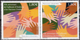 Andorre Français 2023 30 Ans Adhésion Aux Nations Unies Et UNESCO Neuf ** - Unused Stamps