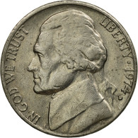 Monnaie, États-Unis, Jefferson Nickel, 5 Cents, 1974, U.S. Mint, Denver, TTB - 1938-…: Jefferson