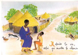 BENIN Soeurs Cisterciennes Panakou, Illustrateur, Carnet Proverbe Africain Il Donne La Vie Celui Qui Montre Le Chemin - Benin