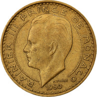 Monnaie, Monaco, Rainier III, 10 Francs, 1950, TTB+, Aluminum-Bronze, KM:130 - 1949-1956 Oude Frank