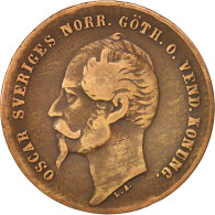 Monnaie, Suède, Oscar I, 2 Öre, 1858, TB+, Bronze, KM:688 - Suède