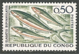 XW01-2790 Congo Poisson Fish Fisch Pesce Pescado Peixe Vis Sans Gomme - Afgestempeld