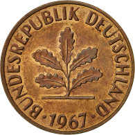 Monnaie, République Fédérale Allemande, 2 Pfennig, 1967, Hambourg, TTB - 2 Pfennig