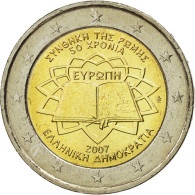 Grèce, 2 Euro, Traité De Rome 50 Ans, 2007, SPL, Bi-Metallic, KM:216 - Grecia